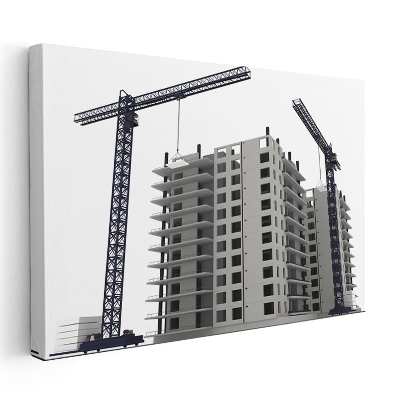 İnşaat Mühendisi - Yüksek Yapı İnşaatı Kanvas Tablo