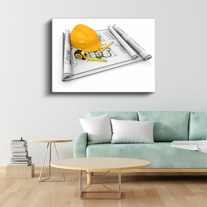 İnşaat Mühendisi - Proje Planlama ve Güvenlik Kanvas Tablo