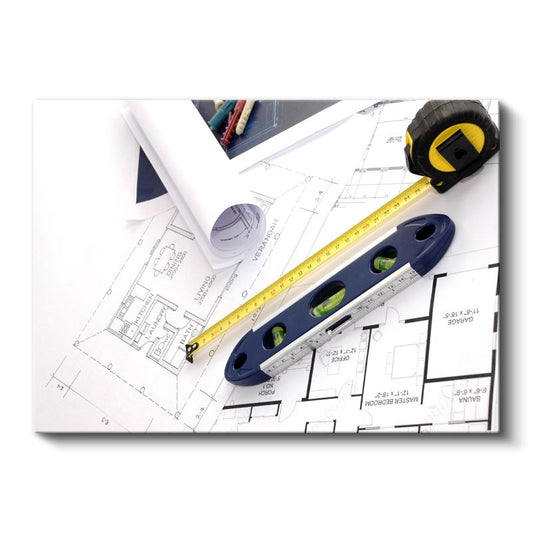 Mimar - Ölçüm ve Plan Detayları Kanvas Tablo