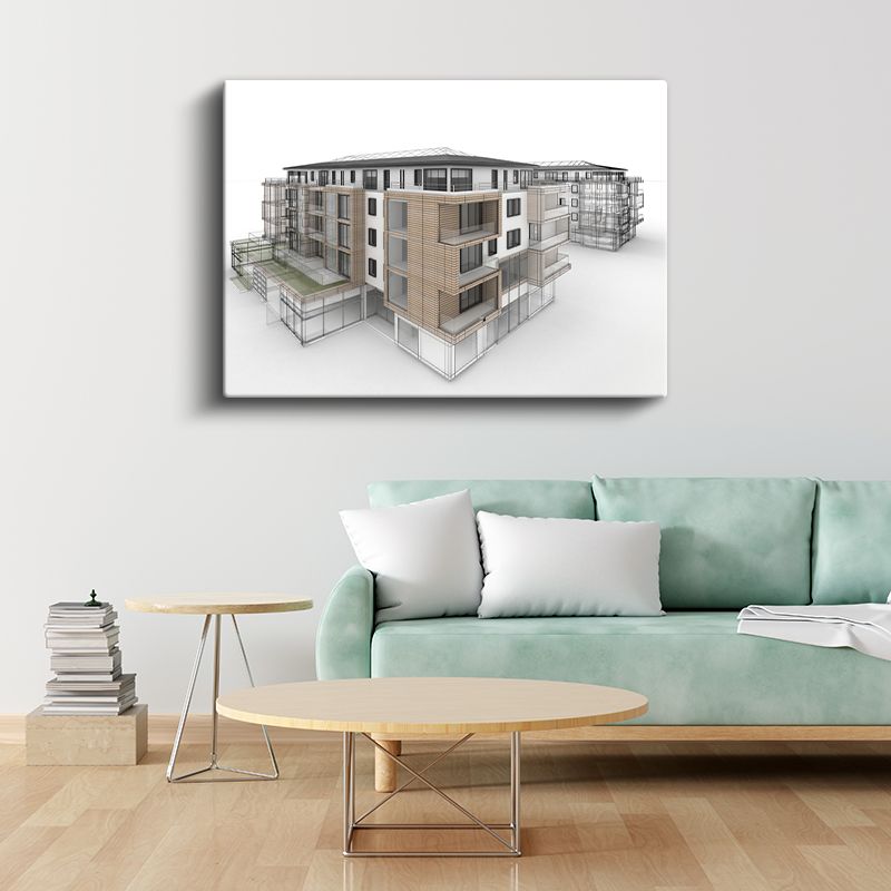 Mimar - Çok Katlı Konut Projesi Kanvas Tablo