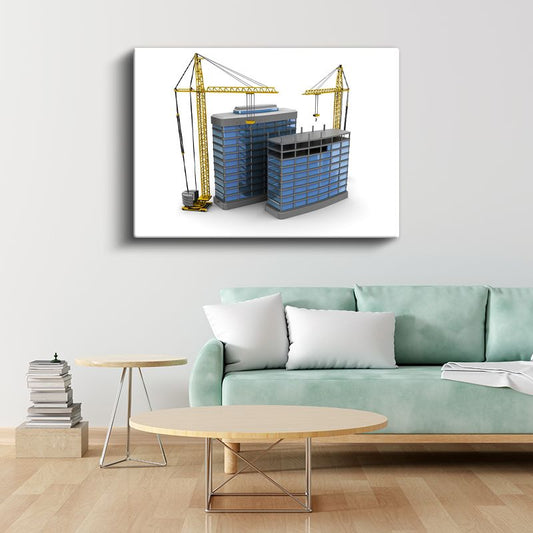İnşaat Mühendisi - Modern Yapı İnşaatı Kanvas Tablo