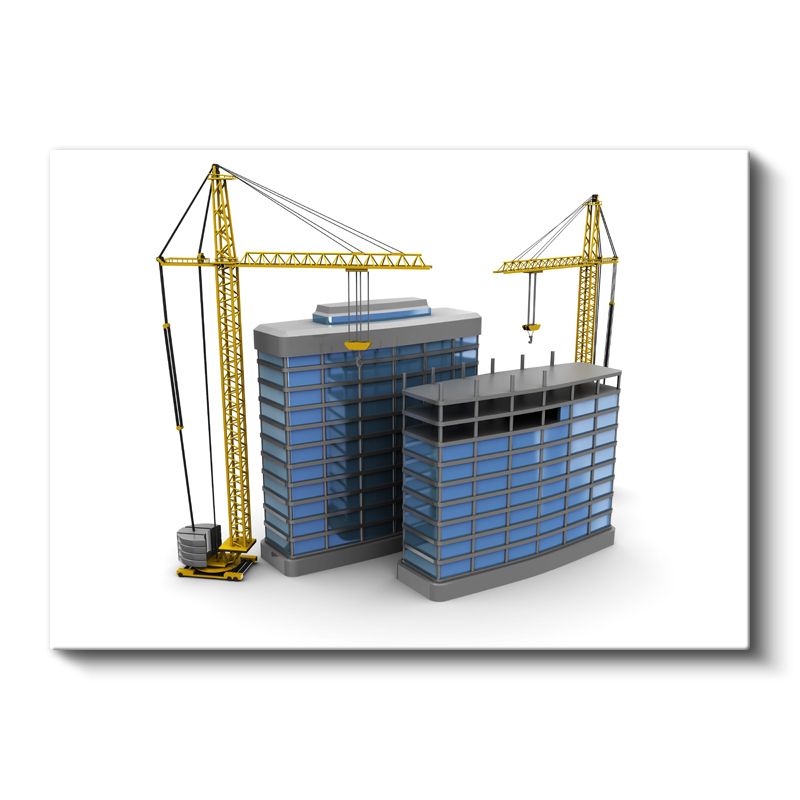 İnşaat Mühendisi - Modern Yapı İnşaatı Kanvas Tablo