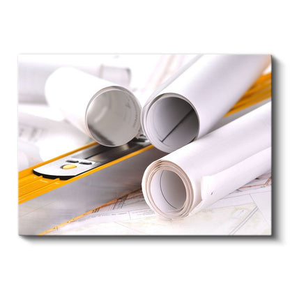 Mimar - Proje Planları ve Ölçümler Kanvas Tablo