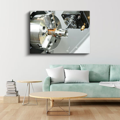 CNC Operatörü - Hassas Metal İşleme Kanvas Tablo