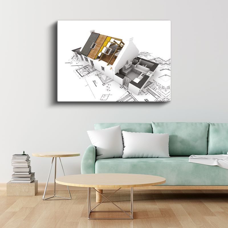 Mimar - Ev Tasarım Projesi Kanvas Tablo