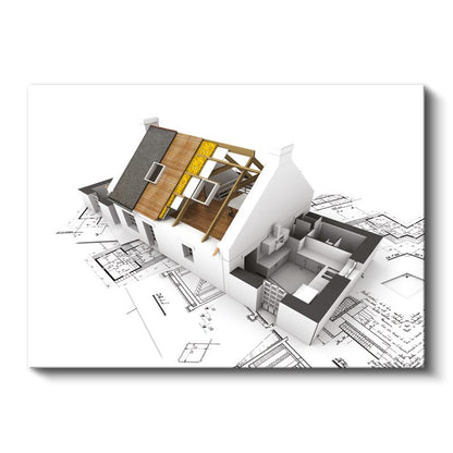 Mimar - Ev Tasarım Projesi Kanvas Tablo
