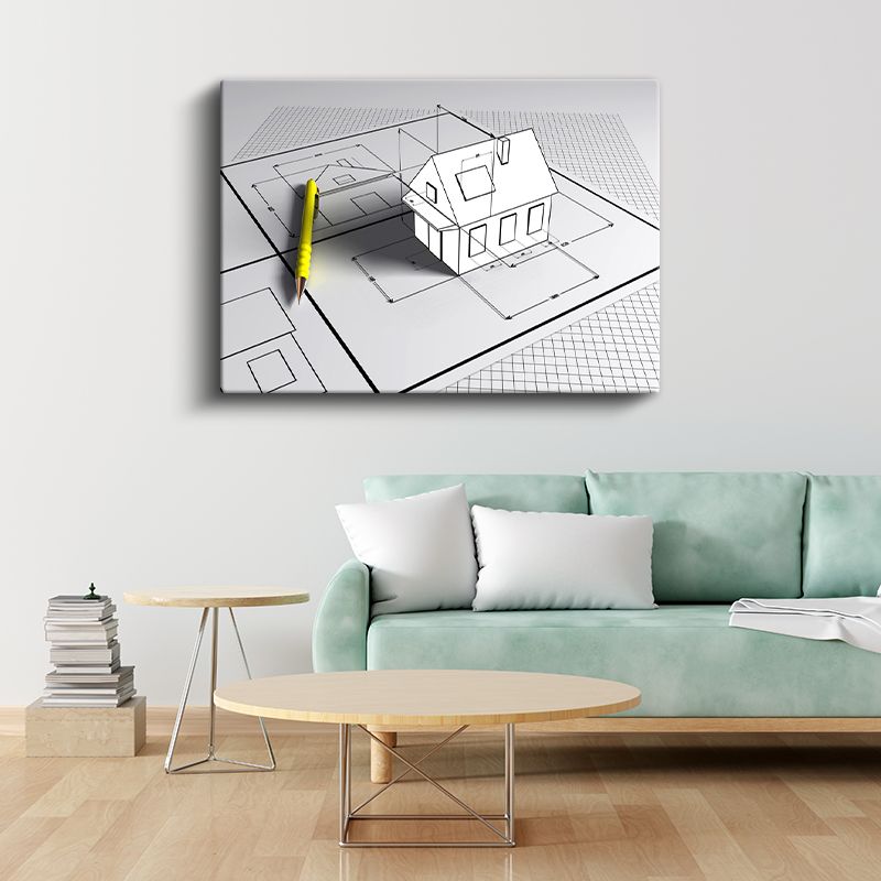 Mimar - Ev Tasarımı ve Detaylı Planlama Kanvas Tablo