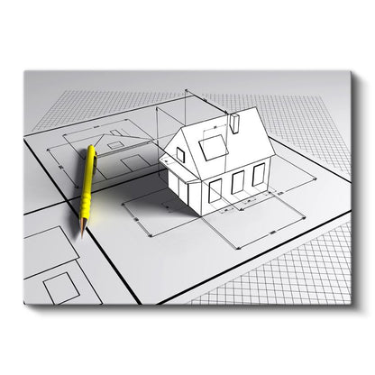 Mimar - Ev Tasarımı ve Detaylı Planlama Kanvas Tablo