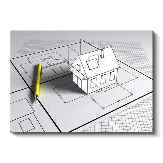 Mimar - Ev Tasarımı ve Detaylı Planlama Kanvas Tablo