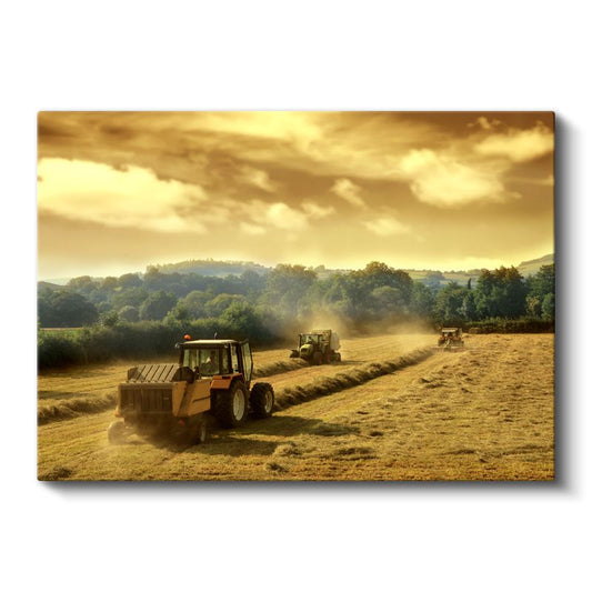 Çiftçi - Tarla Hasadı Kanvas Tablo