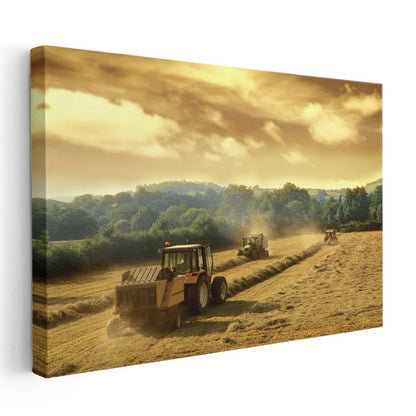 Çiftçi - Tarla Hasadı Kanvas Tablo