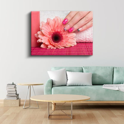 Tırnak Tasarımcısı - Renkli Oje Sanatı Kanvas Tablo