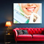 Yatay Kanvas Tablo Porselen Kaplama Renk Seçim Skalası Diş Hekimi Tablosu Ev Ofis Duvar Dekoru