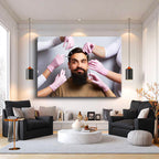 Yatay Kanvas Tablo Yüze Çoklu Estetik Enjeksiyon Estetik Uzmanı Tablosu Ev Ofis Duvar Dekoru