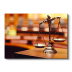 Yatay Kanvas Tablo Pirinç Adalet Terazisi Avukat Tablosu Ev Ofis Duvar Dekoru