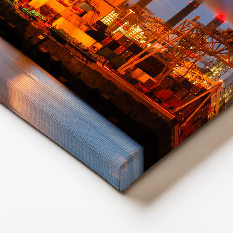 Yatay Kanvas Tablo Yükleme Vinçleri Ve Konteynerler Lojistik Uzmanı Tablosu Ev Ofis Duvar Dekoru