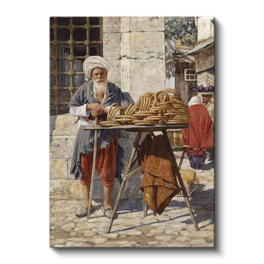 Osman Hamdi Bey - Ekmek Satıcısı Kanvas Tablo