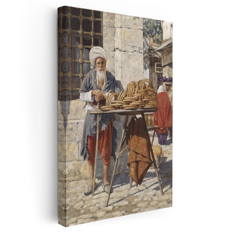 Osman Hamdi Bey - Ekmek Satıcısı Kanvas Tablo
