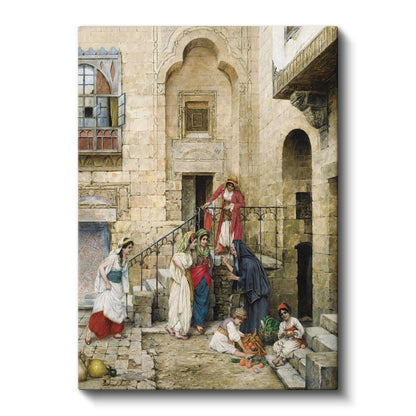 Osman Hamdi Bey - Harem Avlusunda Kadınlar Kanvas Tablo