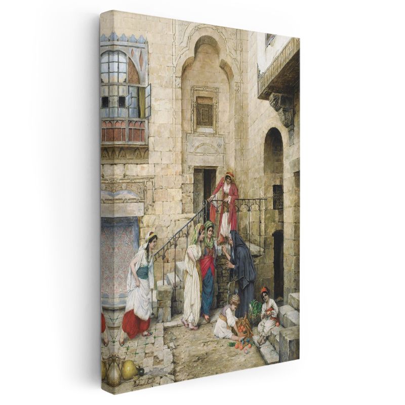 Osman Hamdi Bey - Harem Avlusunda Kadınlar Kanvas Tablo