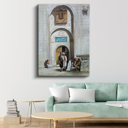 Osmanlı Kapısı - Geleneksel Kıyafetli İnsanlar Kanvas Tablo
