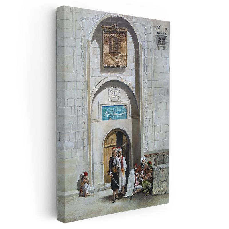 Osmanlı Kapısı - Geleneksel Kıyafetli İnsanlar Kanvas Tablo