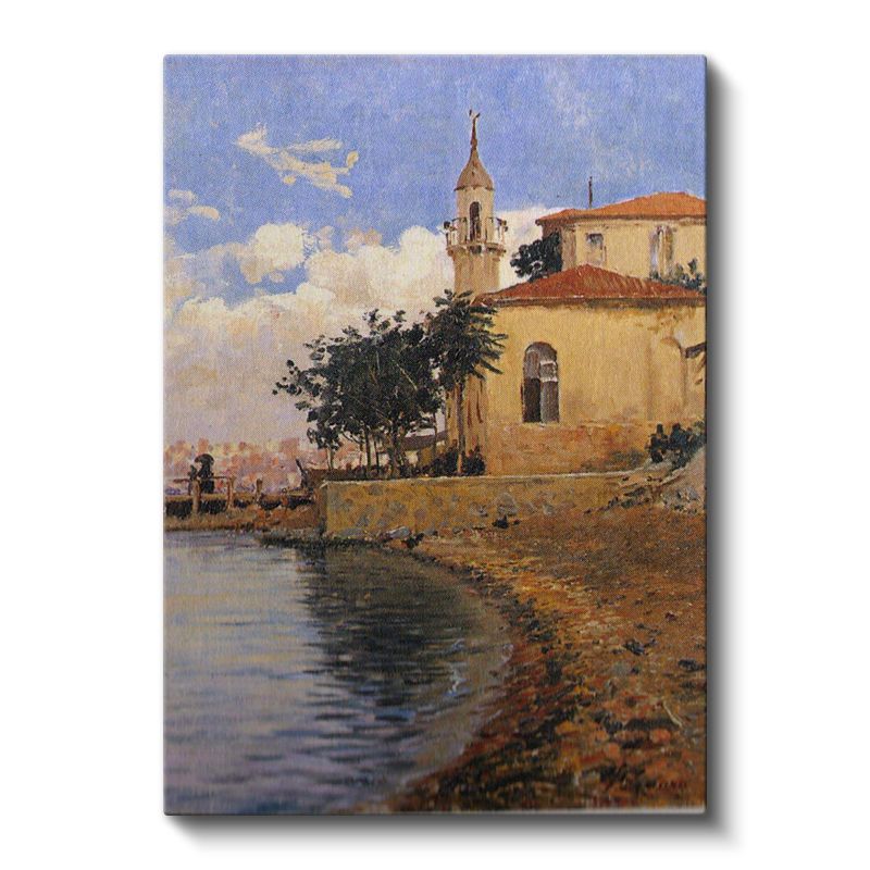 Osmanlı Mimarisi - Sahil Kenarında Cami Kanvas Tablo