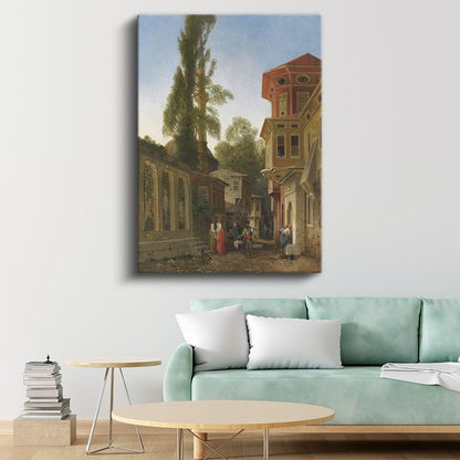 Osmanlı Sokakları - Geleneksel Mahalle Yaşamı Kanvas Tablo