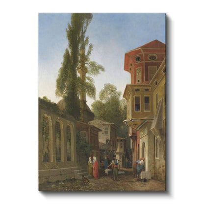 Osmanlı Sokakları - Geleneksel Mahalle Yaşamı Kanvas Tablo