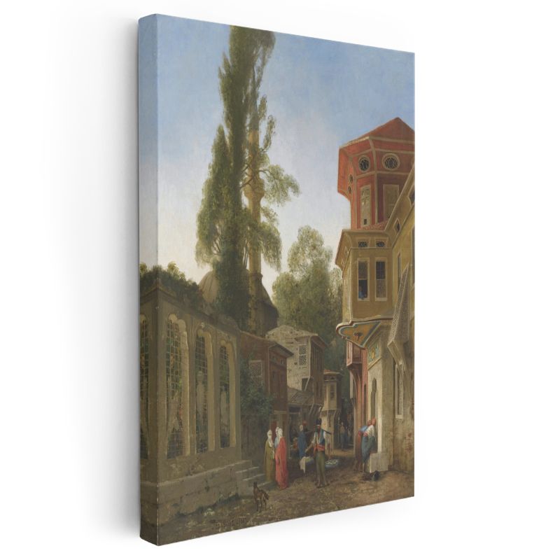 Osmanlı Sokakları - Geleneksel Mahalle Yaşamı Kanvas Tablo