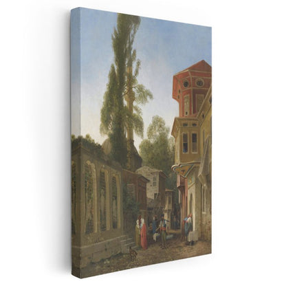Osmanlı Sokakları - Geleneksel Mahalle Yaşamı Kanvas Tablo