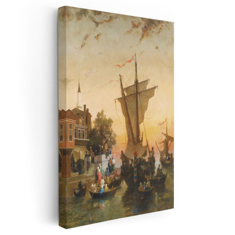 Osmanlı Limanı - Yelkenliler ve Kayıklar Kanvas Tablo