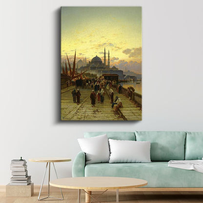 İstanbul Silueti - Tarihi Yarımada Manzarası Kanvas Tablo