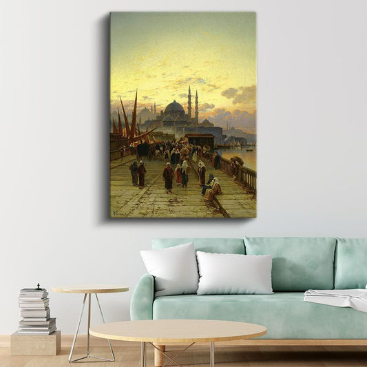 İstanbul Silueti - Tarihi Yarımada Manzarası Kanvas Tablo