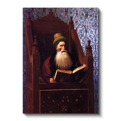 Osman Hamdi Bey - Kitap Okuyan Adam Kanvas Tablo