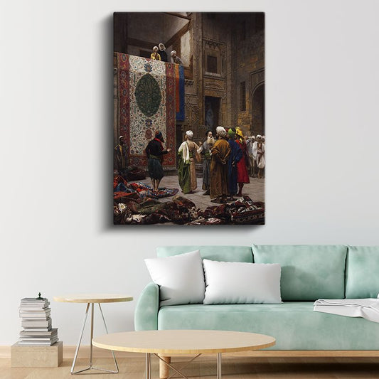 Osman Hamdi Bey - Halı Tüccarı Kanvas Tablo