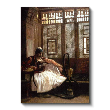 Osmanlı Keyfi - Nargile İçen Adam Kanvas Tablo