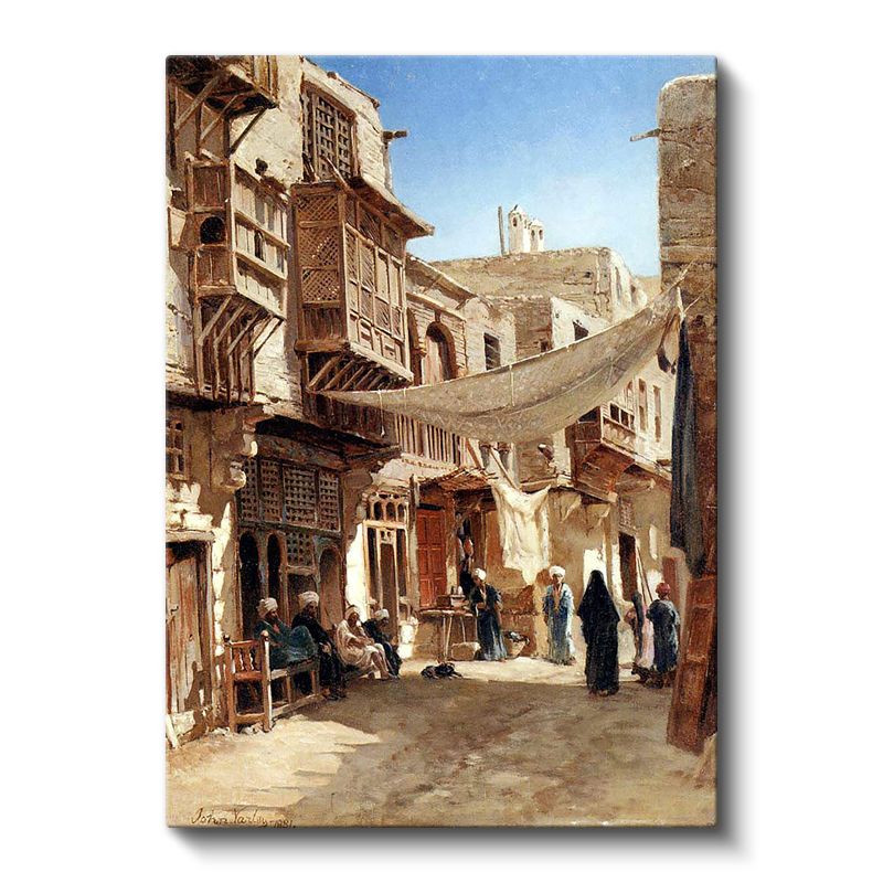 Osmanlı Mimarisi - Geleneksel Sokak Yaşamı Kanvas Tablo