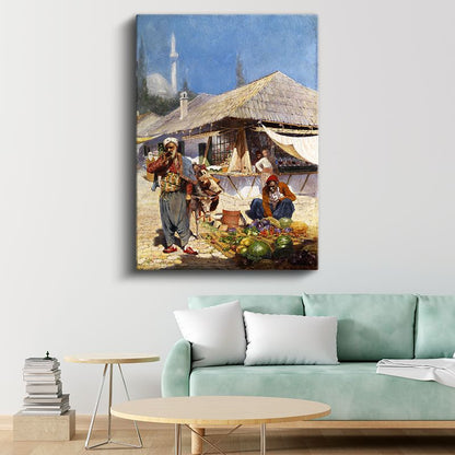 Osmanlı Çarşısı - Geleneksel Pazar Yaşamı Kanvas Tablo