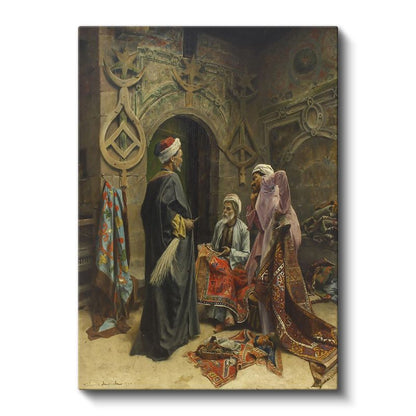 Osman Hamdi Bey - Halı Tüccarları Kanvas Tablo