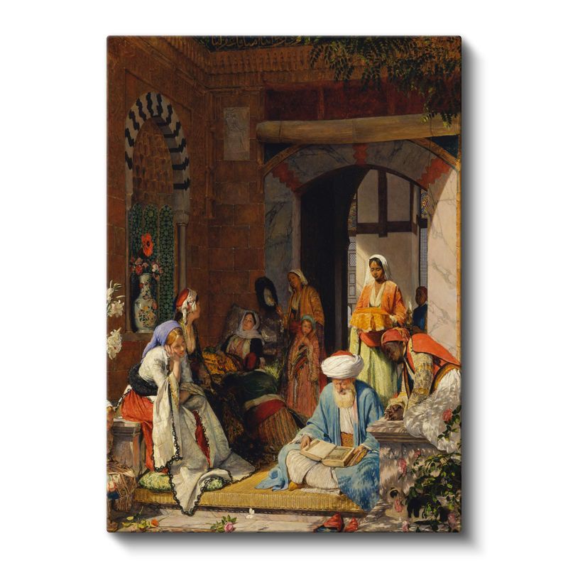 Osman Hamdi Bey - Cami Avlusu Kanvas Tablo