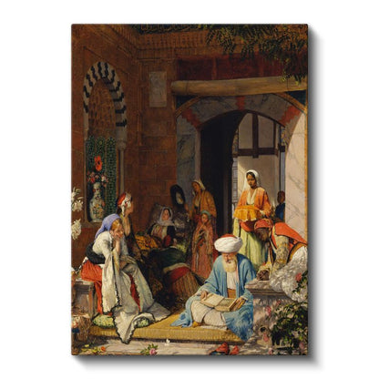 Osman Hamdi Bey - Cami Avlusu Kanvas Tablo