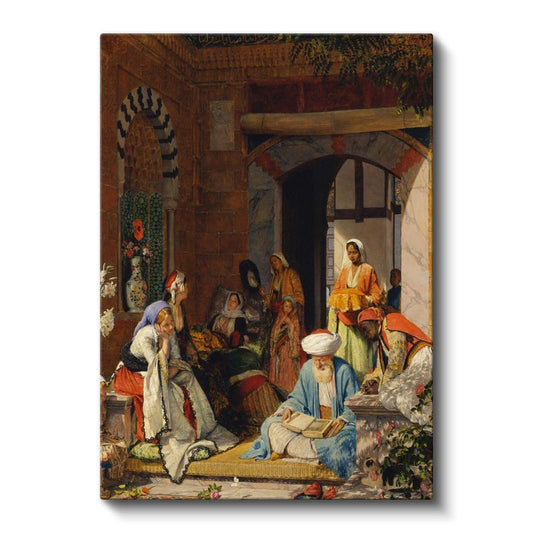 Osman Hamdi Bey - Cami Avlusu Kanvas Tablo