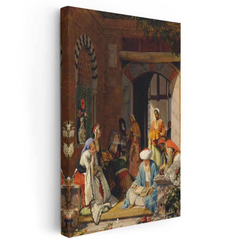 Osman Hamdi Bey - Cami Avlusu Kanvas Tablo