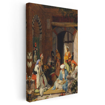 Osman Hamdi Bey - Cami Avlusu Kanvas Tablo