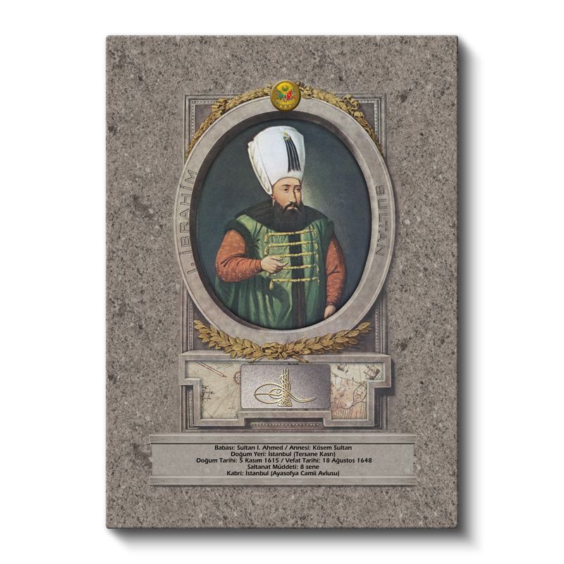 Osmanlı Padişahları - Sultan I. Ahmed Han Portresi Kanvas Tablo