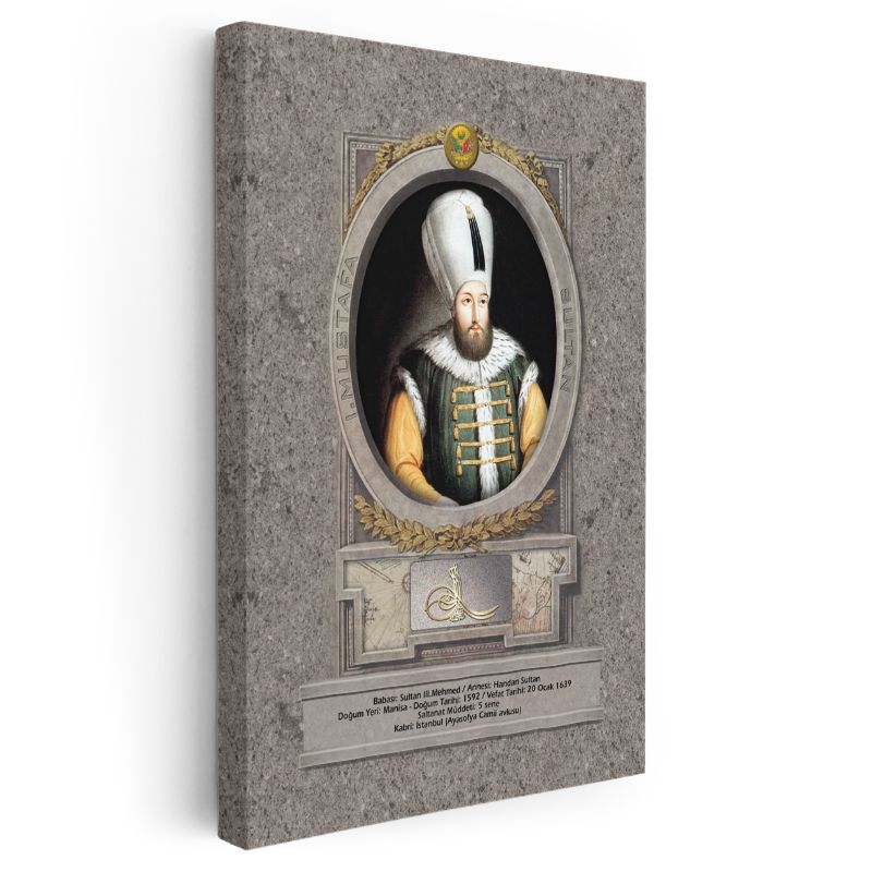 Osmanlı Padişahları - Sultan III. Mehmed Han Portresi Kanvas Tablo