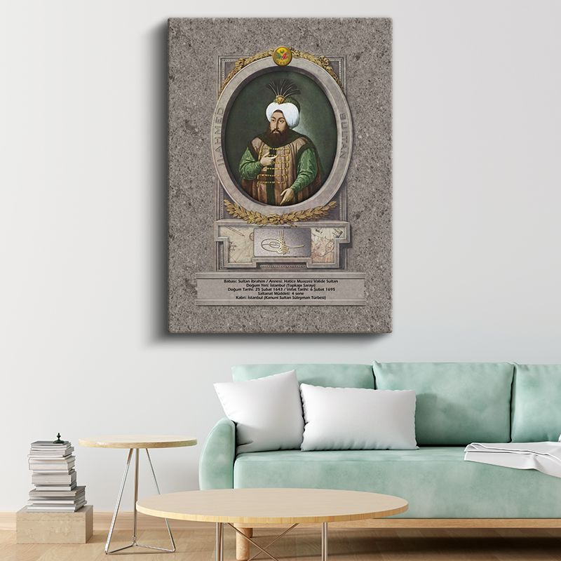 Osmanlı Padişahları - Sultan İbrahim Kanvas Tablo