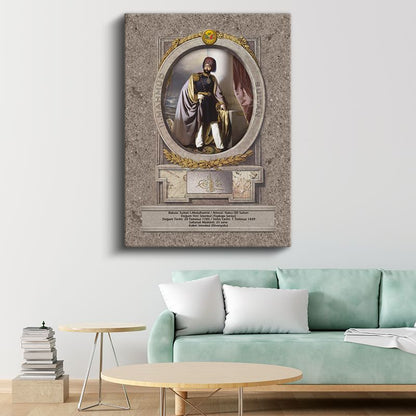 Osmanlı Padişahları - Sultan I. Abdülhamid Portresi Kanvas Tablo
