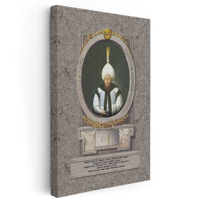 Osmanlı Padişahları - Sultan III. Ahmed Portresi Kanvas Tablo